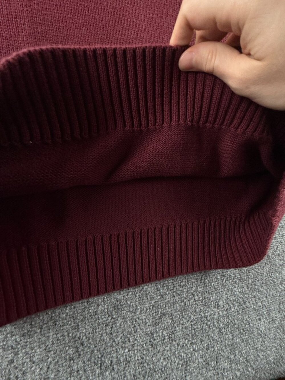 NWOT Polo Ralph Lauren Cotton Crewneck Sweater Red Wine XL Heavyweight Pullover - Picture 9 of 16